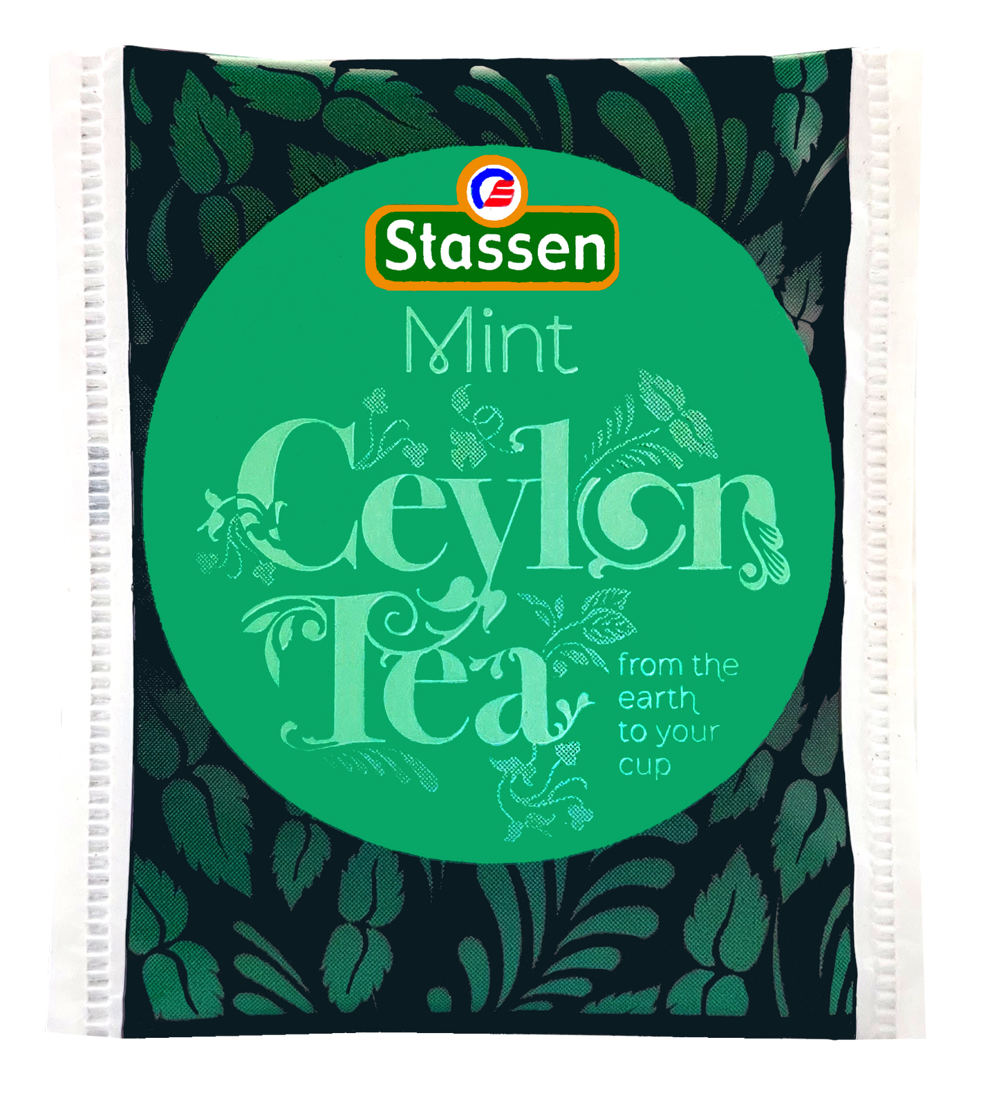 Koperta herbaty Stassen Mint Black Tea z cejlońską czarną herbatą i miętą.