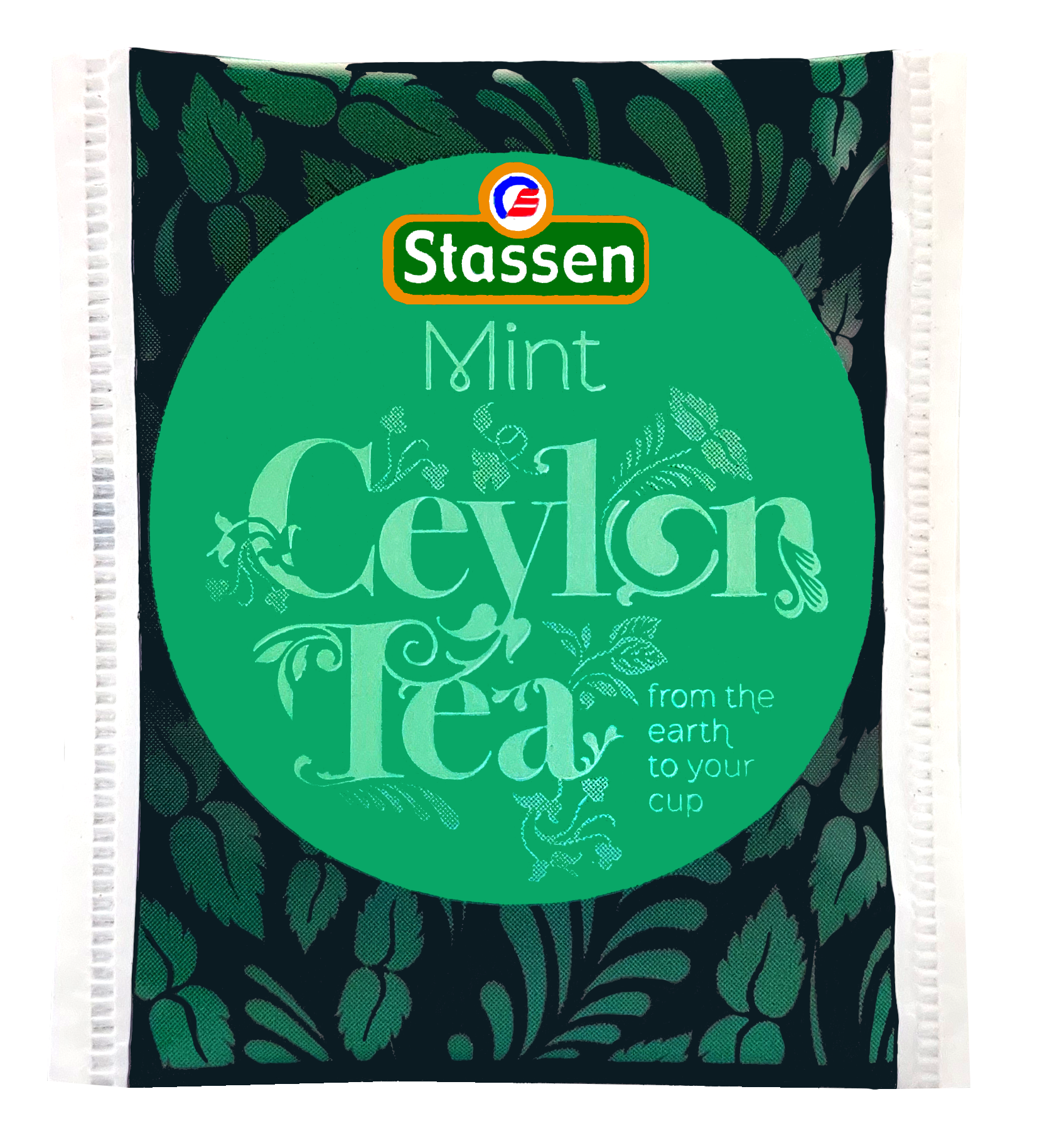 Koperta herbaty Stassen Mint Black Tea z cejlońską czarną herbatą i miętą.