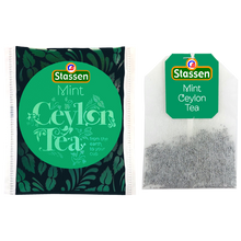 Zestaw koperty i torebki herbaty Stassen Mint Black Tea.