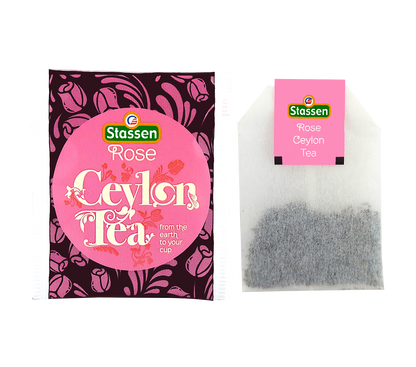 Zestaw koperty i torebki herbaty Stassen Rose – aromatyczna herbata w saszetkach.