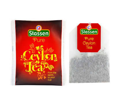 Herbata Stassen Pure Ceylon w kopertach, klasyczna czarna herbata cejlońska.