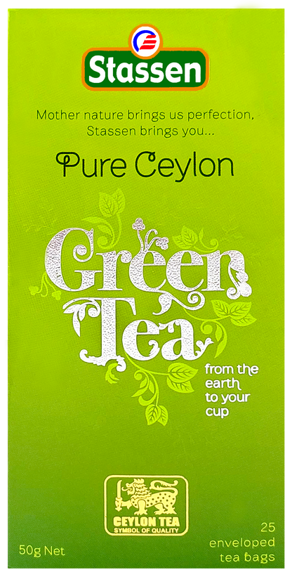 Opakowanie Stassen Pure Ceylon Green Tea.