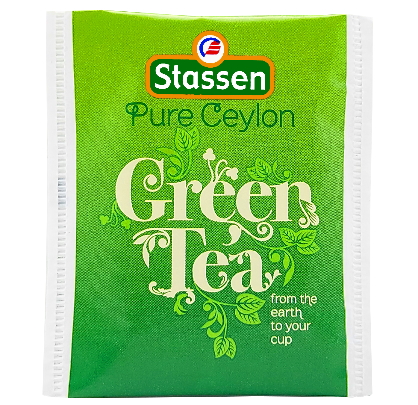 Saszetka herbaty zielonej Stassen Pure Ceylon Green Tea.
