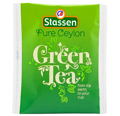 Saszetka herbaty zielonej Stassen Pure Ceylon Green Tea.
