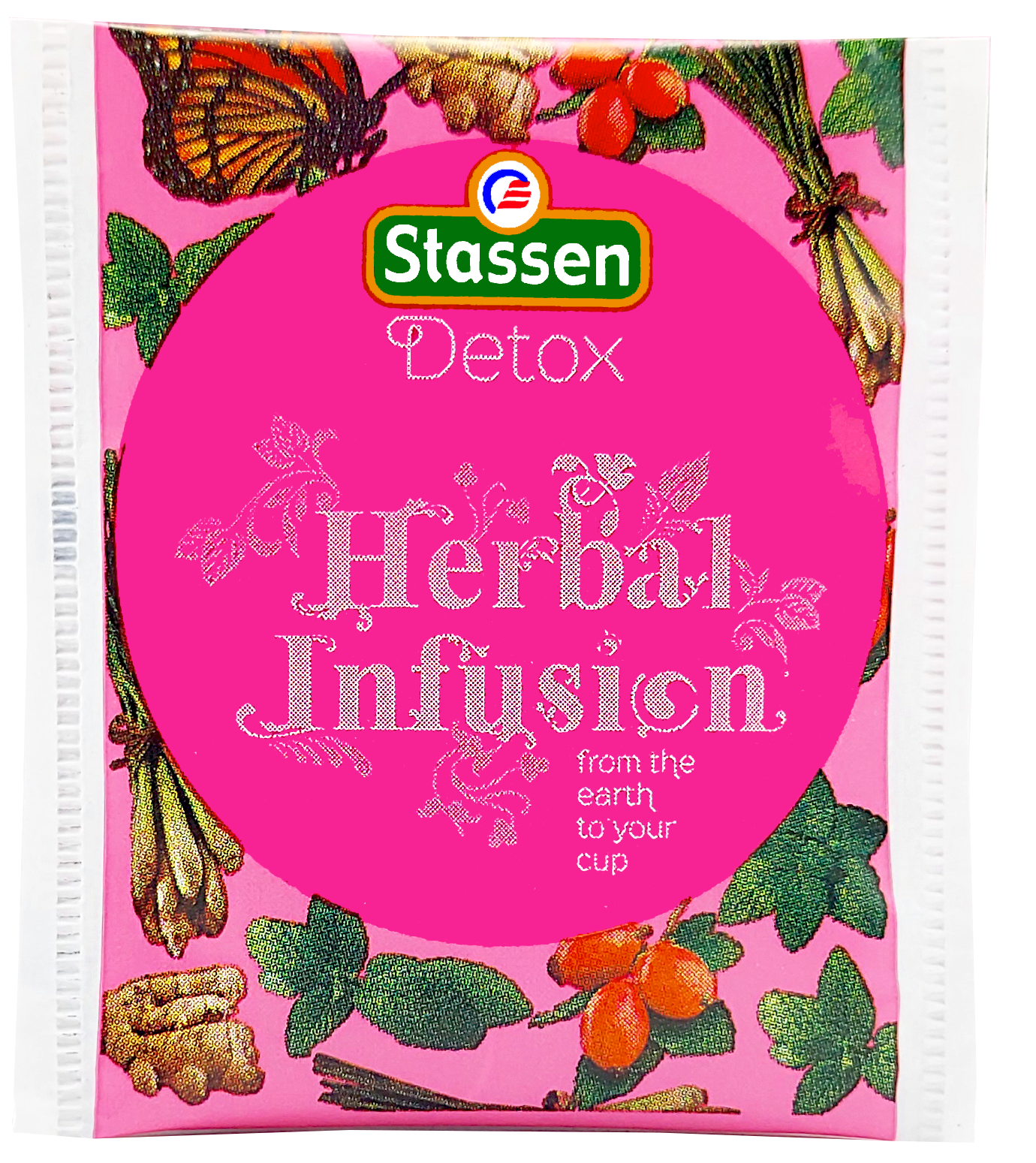 Koperta herbaty Stassen Detox Herbal Infusion z motywem ziół i owoców