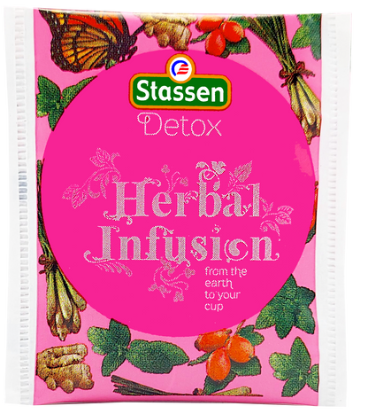 Koperta herbaty Stassen Detox Herbal Infusion z motywem ziół i owoców