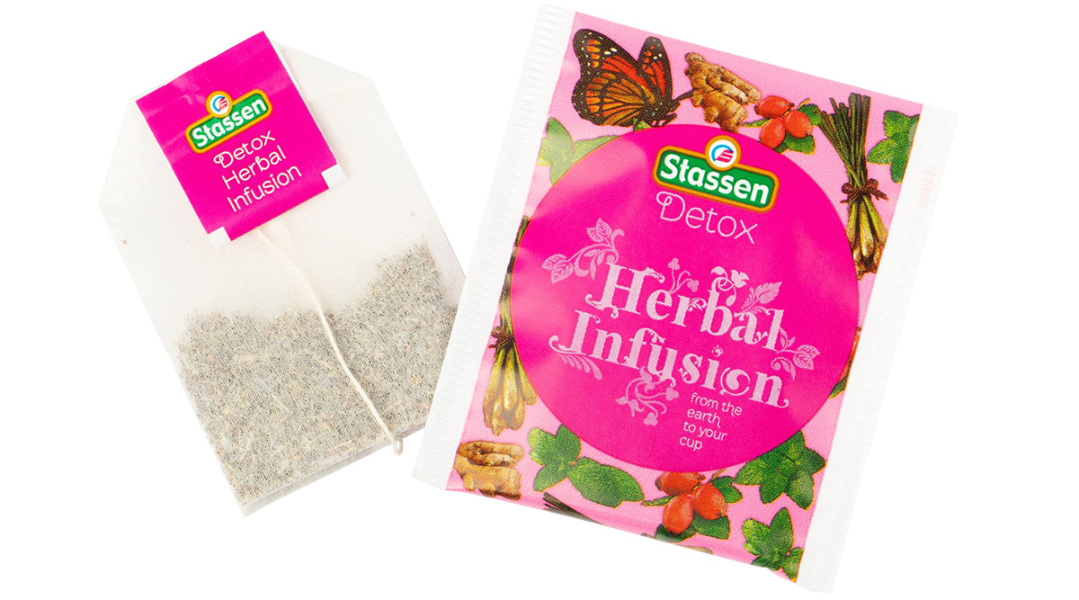 Herbata ziołowa Stassen Detox Herbal Infusion saszetka i torebka