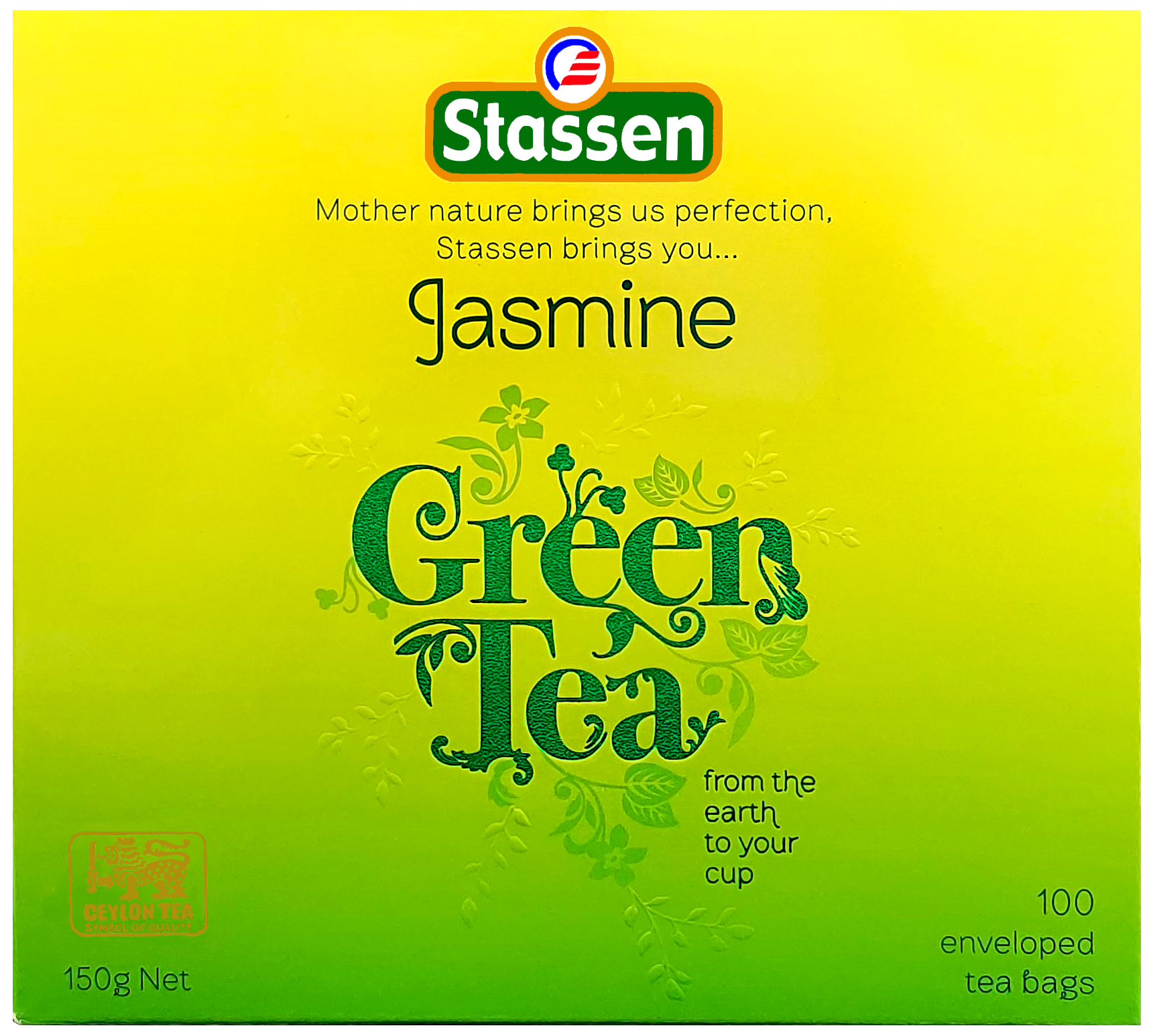 Herbata zielona Stassen Jasmine Green Tea opakowanie 100 saszetek