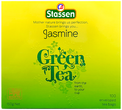 Herbata zielona Stassen Jasmine Green Tea opakowanie 100 saszetek