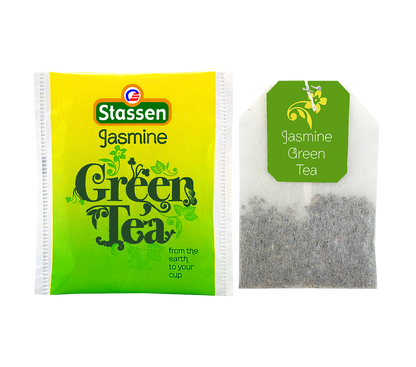 Saszetka i torebka Stassen Jasmine Green Tea obok siebie