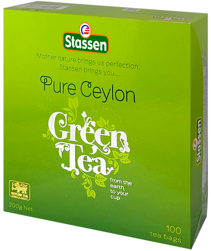 Zielona herbata cejlońska Stassen Pure Ceylon Green Tea opakowanie 100 torebek