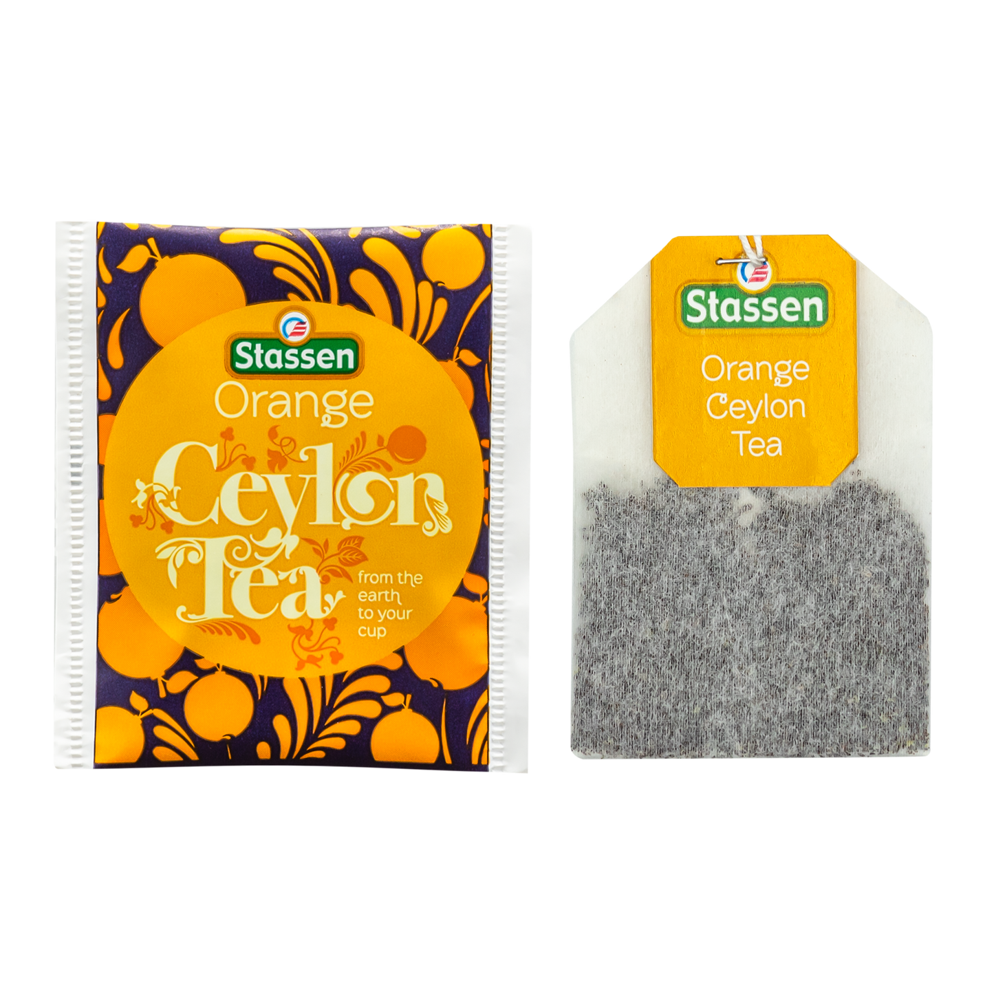 Koperta i torebka herbaty Stassen Orange Ceylon Tea – aromatyczna herbata cejlońska o owocowym smaku.