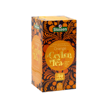 Prawy bok opakowania Stassen Orange Ceylon Tea – czarna herbata o owocowym charakterze.