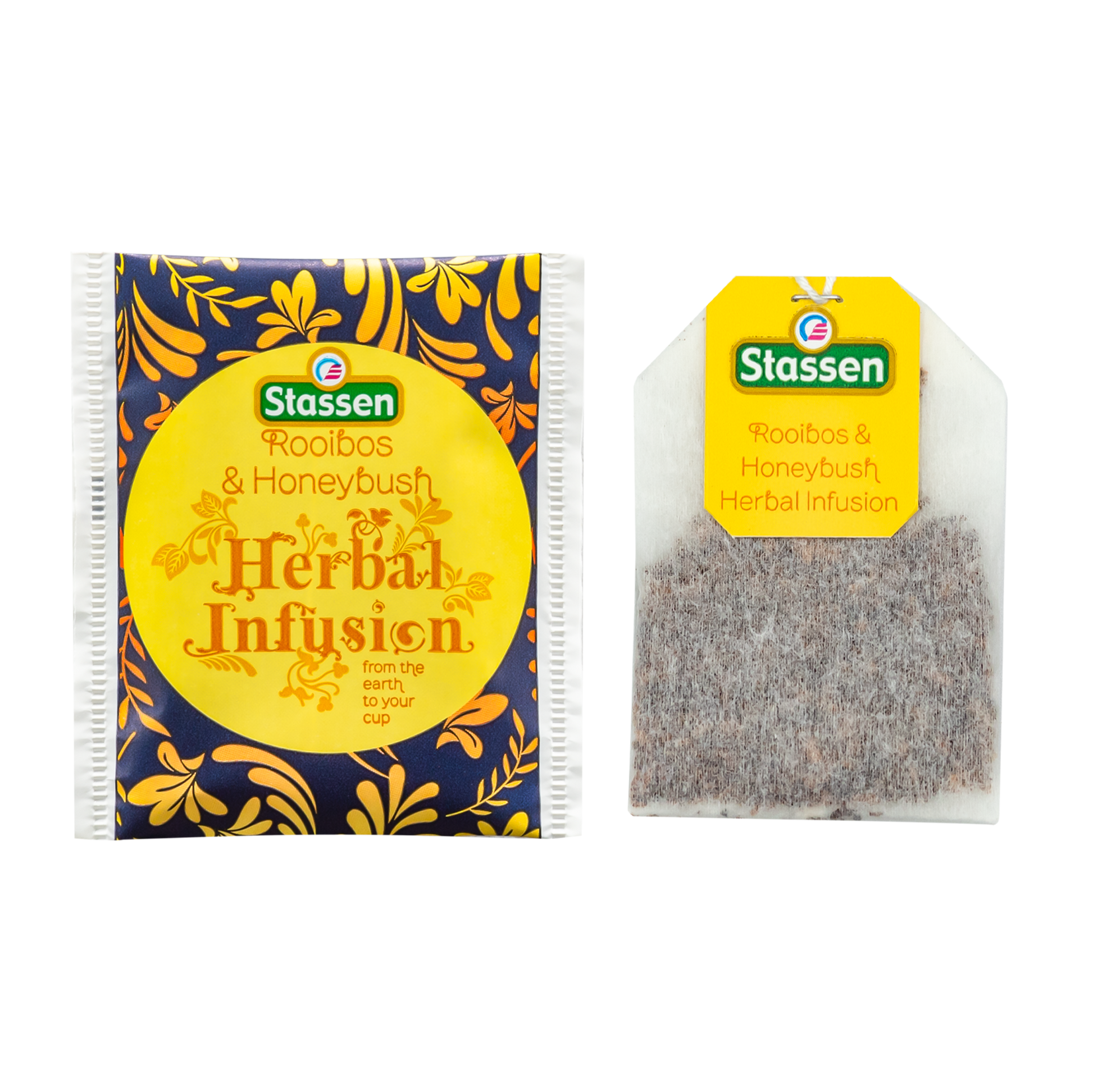 Koperta i torebka herbaty Stassen Rooibos & Honeybush – naturalny napar z rooibosa i honeybusha.