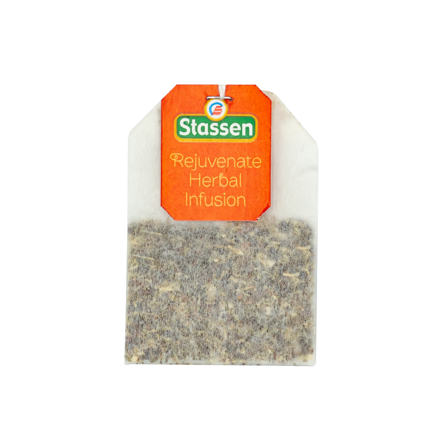 Saszetka herbaty ziołowej Stassen Rejuvenate Herbal Infusion w torebce.