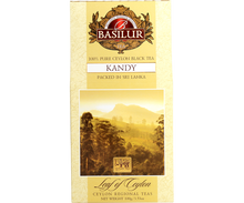 Opakowanie herbaty Basilur Kandy 100 g, czarna herbata cejlońska liściasta.
