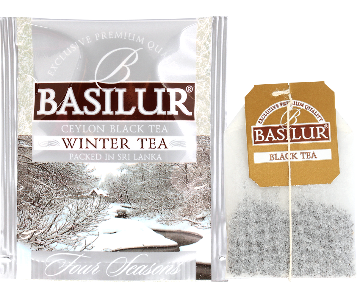 Koperta z torebką herbaty basilur winter tea.