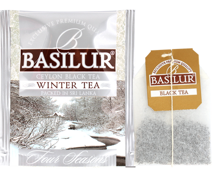 Koperta z torebką herbaty basilur winter tea.