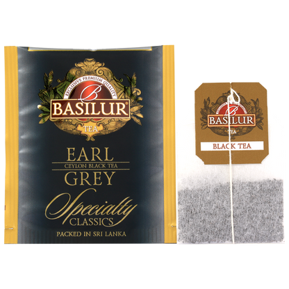 Saszetka i torebka czarnej herbaty Basilur Earl Grey Specialty Classics