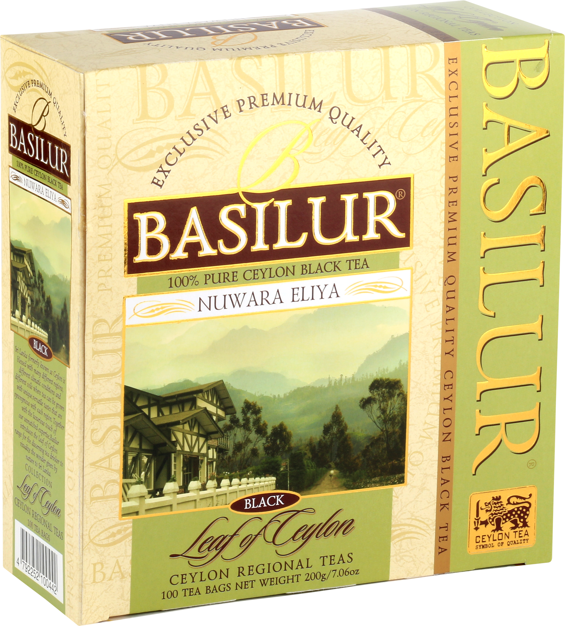 Pudełko Basilur Nuwara Eliya z krajobrazem górskich plantacji Sri Lanki.