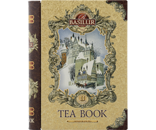 Herbata Basilur Tea Book vol. II w ozdobnej puszce w formie książki – widok z przodu.