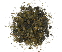 Susz herbaciany Basilur Moroccan Mint – mieszanka zielonej herbaty i liści mięty.