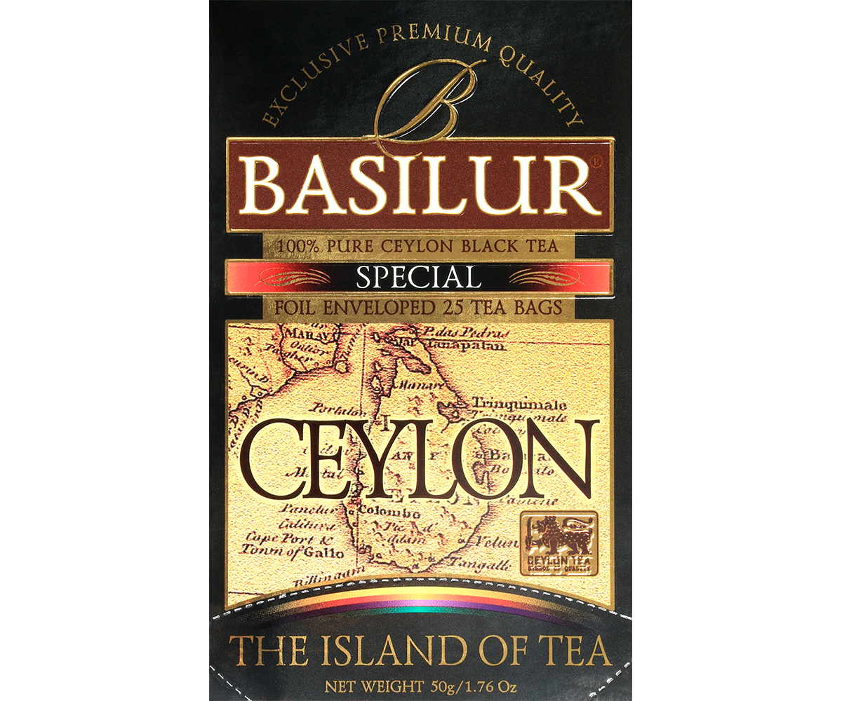 Opakowanie herbaty Basilur Special 25 kopert, czarna herbata cejlońska.