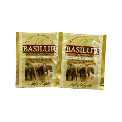 Koperty herbaty Basilur Uva, czarna herbata cejlońska.