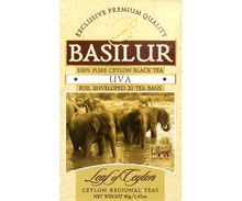 Opakowanie herbaty Basilur Uva, czarna herbata cejlońska z regionu Uva.