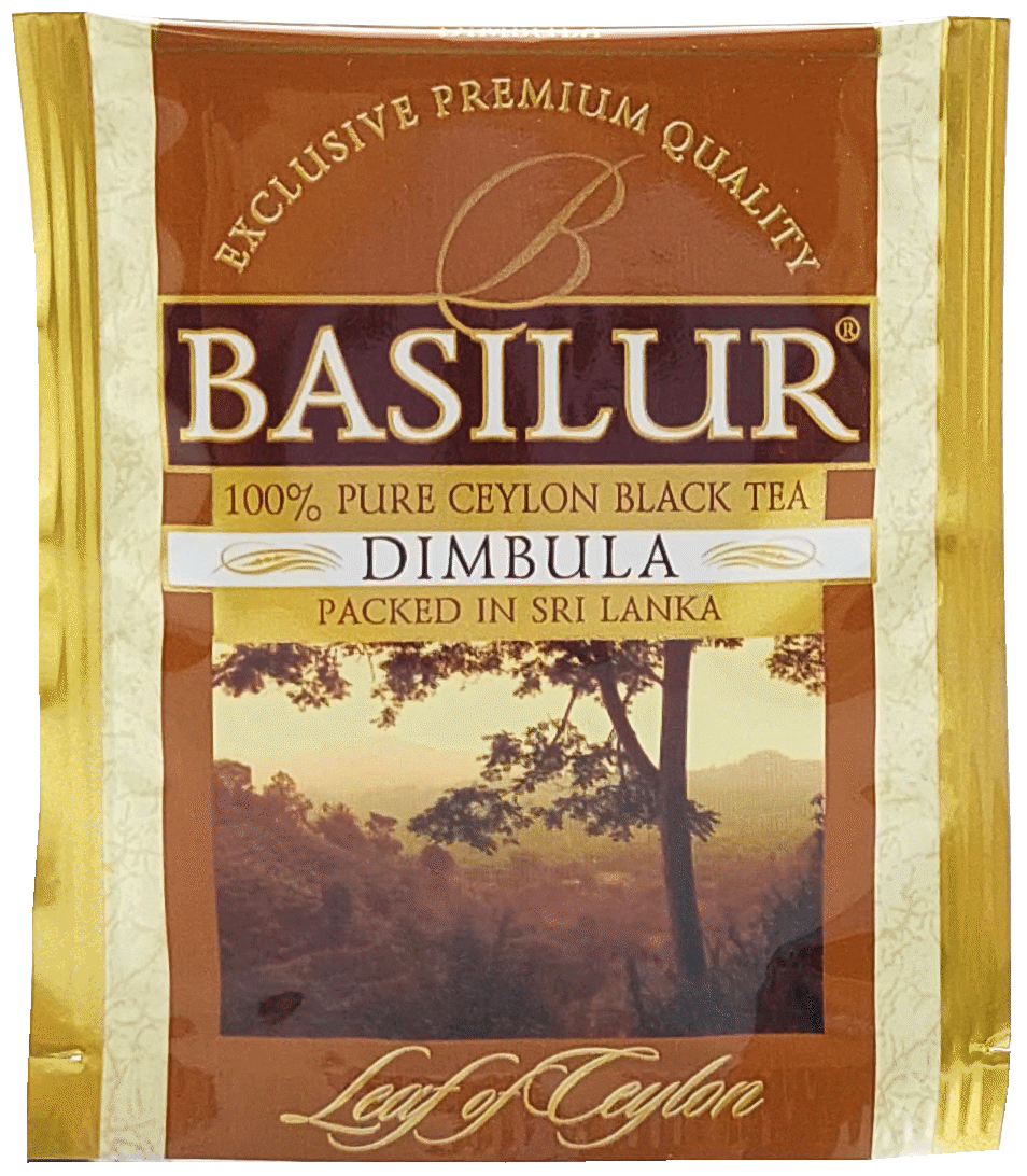 Herbata Basilur Dimbula w kopertach.