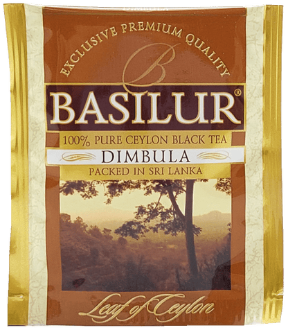 Herbata Basilur Dimbula w kopertach.