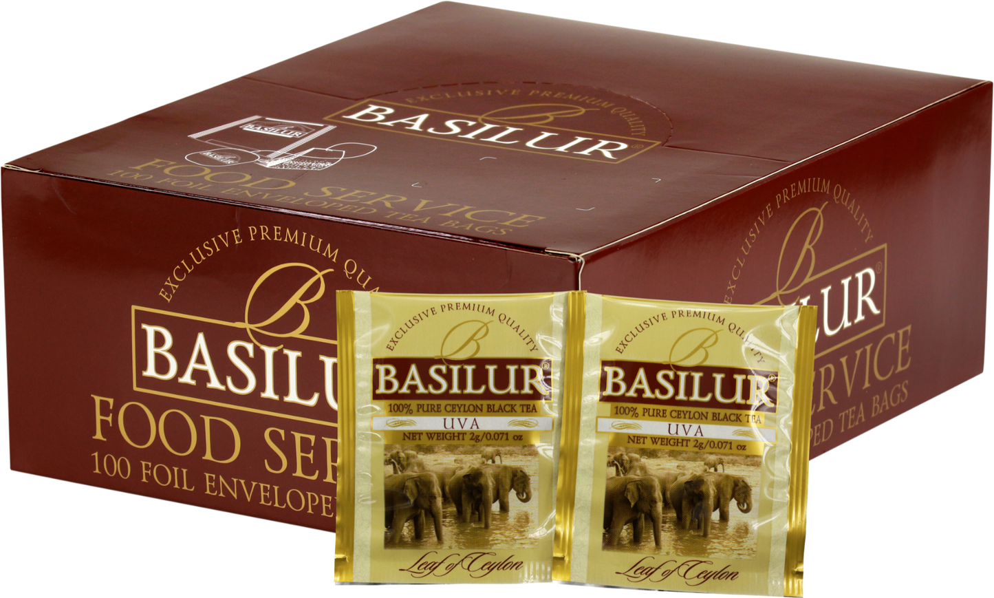 Herbata Basilur Uva – czarna herbata cejlońska w kopertach, opakowanie 100 x 2 g.