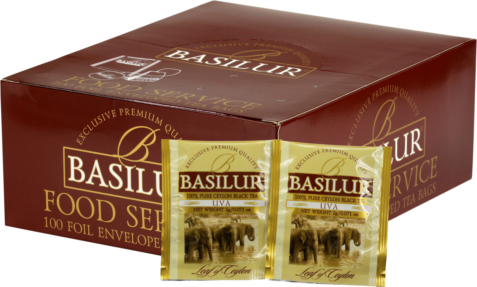 Herbata Basilur Uva – czarna herbata cejlońska w kopertach, opakowanie 100 x 2 g.