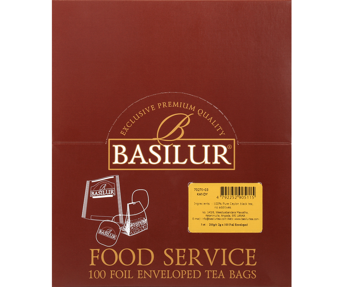 Herbata Basilur Kandy – opakowanie przeznaczone do serwisu gastronomicznego.