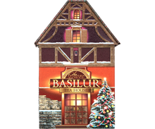 Puszka herbaty Basilur Christmas House w kształcie świątecznego domku