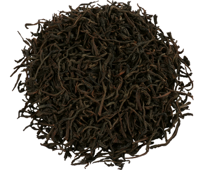 Liście czarnej herbaty Basilur High Grown Ceylon w zbliżeniu.