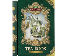 Przód puszki Basilur Tea Book vol. III – zielona herbata cejlońska.