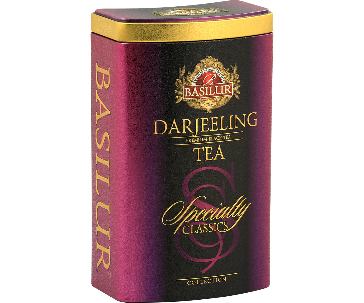 Herbata czarna Basilur Darjeeling w eleganckiej metalowej puszce z kolekcji Specialty Classics.