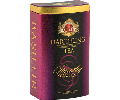 Herbata czarna Basilur Darjeeling w eleganckiej metalowej puszce z kolekcji Specialty Classics.