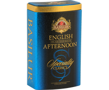 Elegancka puszka herbaty Basilur English Afternoon – bok opakowania.