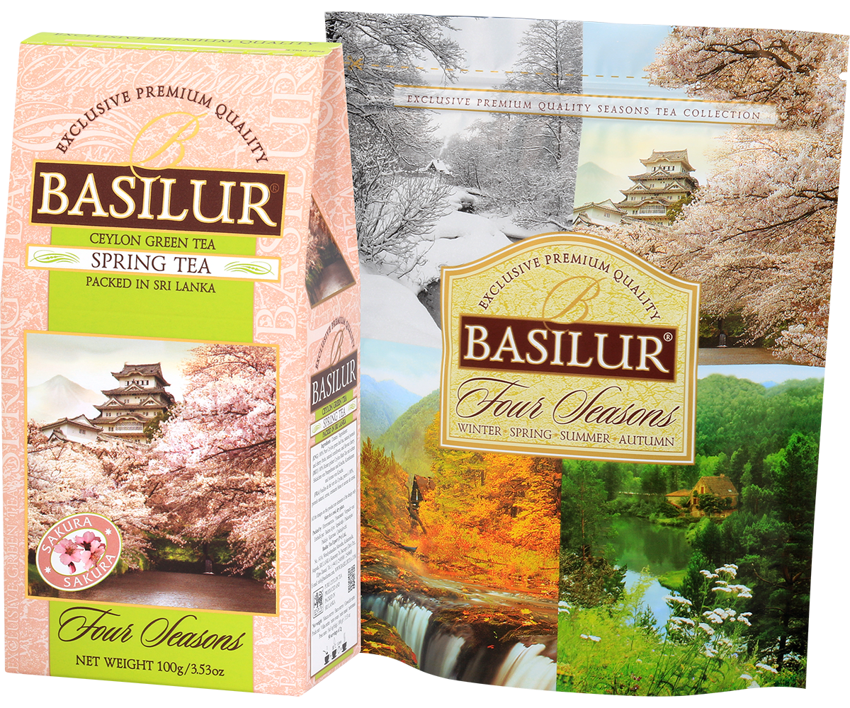Opakowanie herbaty Basilur Spring Tea Four Seasons zielona herbata cejlońska
