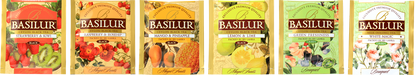 Koperty herbat Basilur z serii Magic Fruits i Bouquet, smaki owocowe i zielone w zestawie Mix 3.