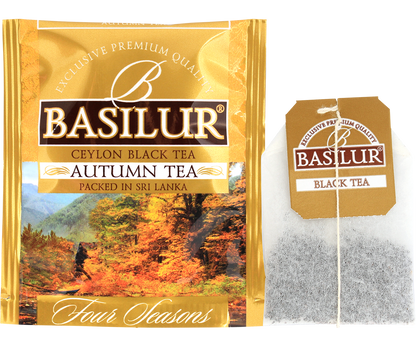 Koperta z torebką herbaty basilur autumn tea.