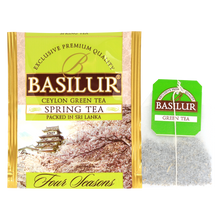 Koperta z torebką herbaty basilur spring tea.