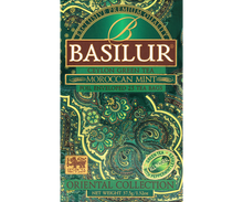 Zielona herbata Basilur Moroccan Mint w orientalnym opakowaniu z kolekcji Oriental Collection.