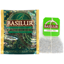 Koperta z torebką herbaty basilur moroccan mint.
