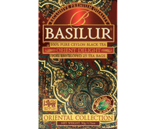 Opakowanie herbaty Basilur Orient Delight z kolekcji Oriental Collection, czarna herbata cejlońska.