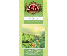 Opakowanie herbaty Basilur Radella Green – zielona herbata cejlońska 100 g.