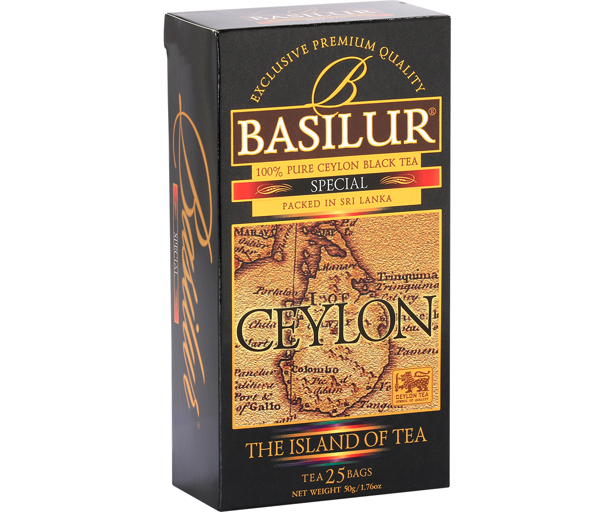 Opakowanie herbaty Basilur Special 25 torebek, czarna herbata cejlońska.