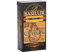 Opakowanie herbaty Basilur Special 25 torebek, czarna herbata cejlońska.